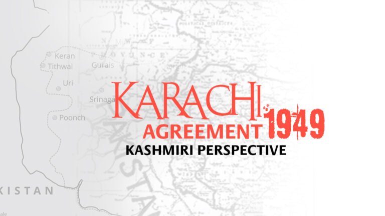 Map of Jammu and Kashmir showing regions affected by the 1949 Karachi Agreement