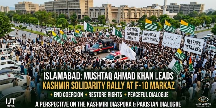 Kashmir Solidarity Gathering: Mushtaq Ahmad Khan Leads Peace Rally at Islamabad’s F-10 Markaz